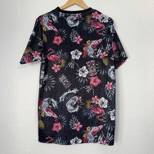 Good Vibes Men Summer Short Sleeve Black Pink T Shirt Large